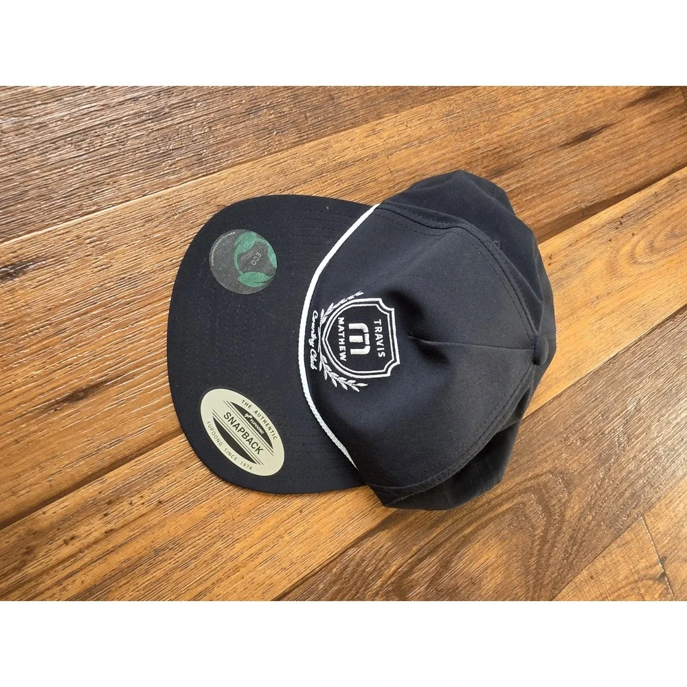 Travis Mathew Hat Cap Snap Back Mens Golf Navy Blue Country Club Local Favorite